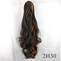 Danlier Long Ombre Claw Ponytail Hair Extension Curly Hairpiece Jaw Clip Hair Extensions Clip in 2H30