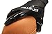 EliteTek Kids RG-14 Super Tight Fitting Football Gloves - Youth Sizes - Easy Slip On Design No Wrist Strap (Black, Youth S)