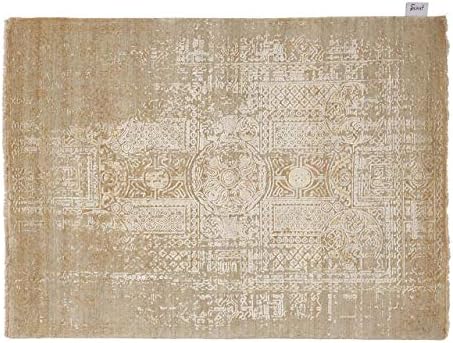 Imamudin - hand knotted: Yellow Gold Carpet, Pure Wool and Bamboo Silk, Handmade (300cm x 400cm / 9' 10.1'' x 13' 1.4'')