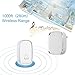 Reserwa Wireless Doorbell Waterproof Doorbell 36 Chimes 4 Level Volume LED Indicator Portable Door Bell 1000ft Operating Range with 1 Push Button Transmitter and 2 Plug-In Receivers (White)