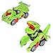 Odizli Transforming Dinosaur LED Car Toys for Kid Boys Halloween (Green)