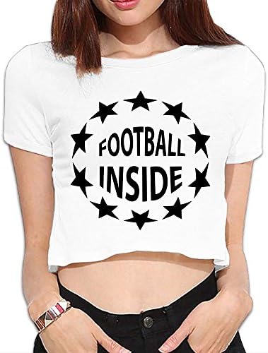 GBKEM Football Inside Summer Crop Tops Street T Shirt Bare Midriff Sexy T-Shirt