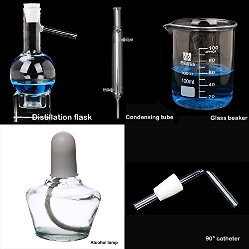 100ml Alcohol Distiller Chemistry Lab Glassware Kit Glass Distilling Distillation Apparatus Experimental Teaching Equipment - Thumbnail 4