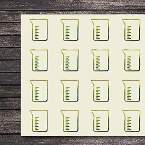 Beaker Chemistry Laboratory Lab Glassware Craft Stickers, 44 Stickers at 1.5 Inches, Great Shapes for Scrapbook, Party, Seals, DIY Projects, Item 337202