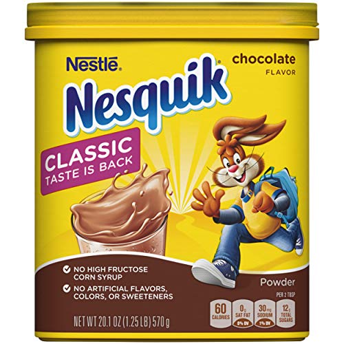 Nesquik Chocolate Flavor Powder Drink Mix Canister, 20.1 Ounce Pricepulse