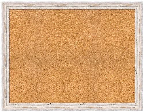 Amanti Art Natural Cork Board for Wall, 41x53 Vision Board with White Frame, Ov…