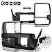 ECCPP Towing Mirrors Replacement fit for 88-98 for GMC C1500 C2500 C3500 K1500 K2500 K3500 Power Chrome Smoke Led Signals Passenger&Driver Side Tow Mirror