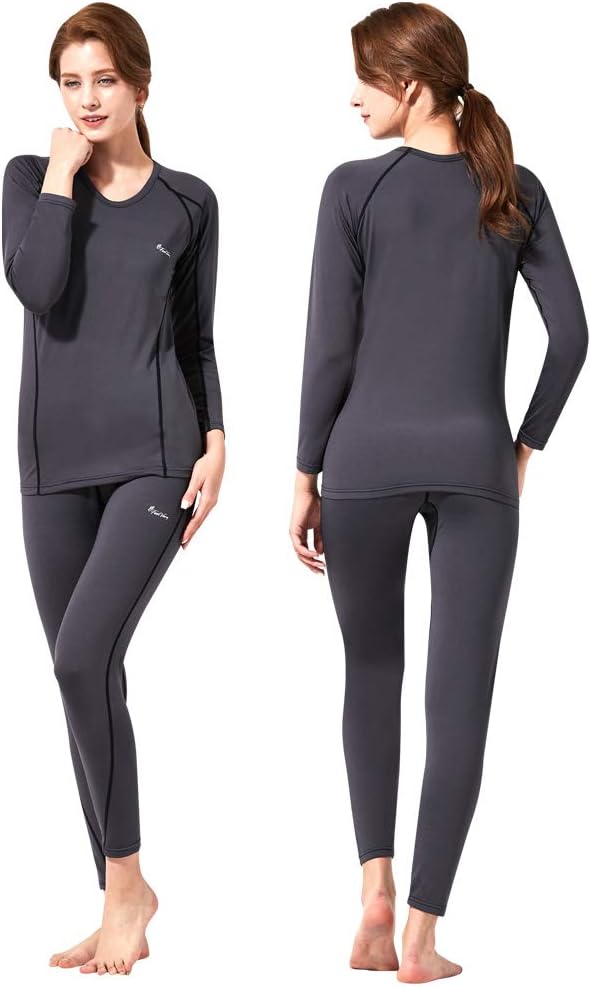 Feelvery Women's HEATPRO Thermal Underwear for Women Ultra Soft Fleece Lined Thermal Winter Base Layers Long Johns Set