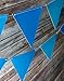 Quasimoon PaperLanternStore.com Blue Ombre Triangle Pennant Banner