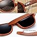Long Keeper Wood Sunglasses for Men Women Vintage Real Wooden Arms Glasses (Brown, Grey)