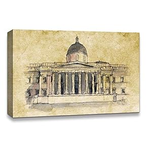 Canvas Wall Art Freehand Sketching of Scenery Pictures Home Wall Decorations for Bedroom Living Room Paintings Canvas Prints Framed - 12x18 inches