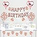 Kwayi Birthday Party Decorations. Gold Rose Happy Birthday Party Set with Large Champagne Foil Balloon Gold Rose Balloon and Confetti Balloon 37Pcs for Birthday Party Supplies