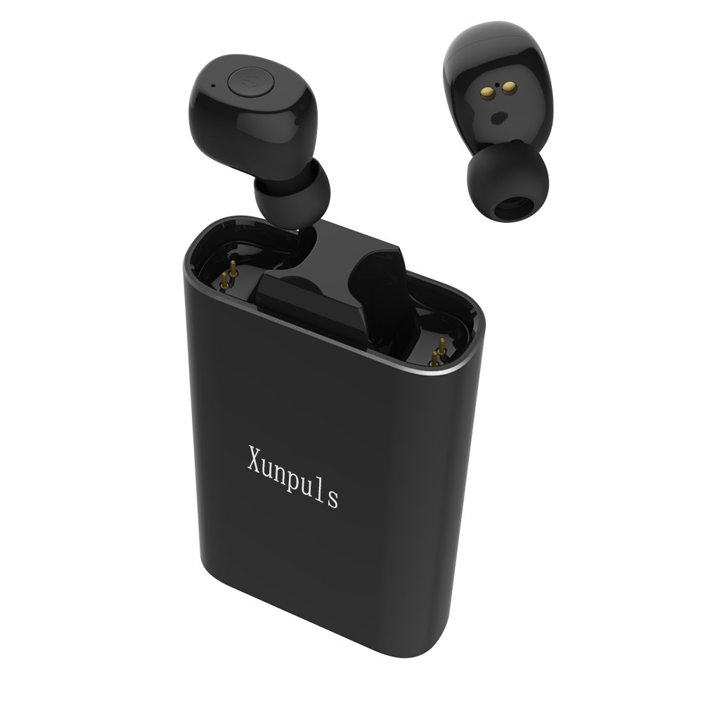 Wireless Earbuds, Xunpuls Bluetooth Headphones Bluetooth V5.0 Deep Bass  Stereo Sound Mini Sweatproof Sport Headsets in-Ear Noise Cancelling with  Built-in ...