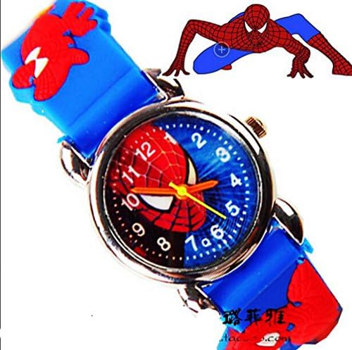 New Children's Spiderman 3d Cartoon Children Boys Kids Quartz Wrist Watch Gift