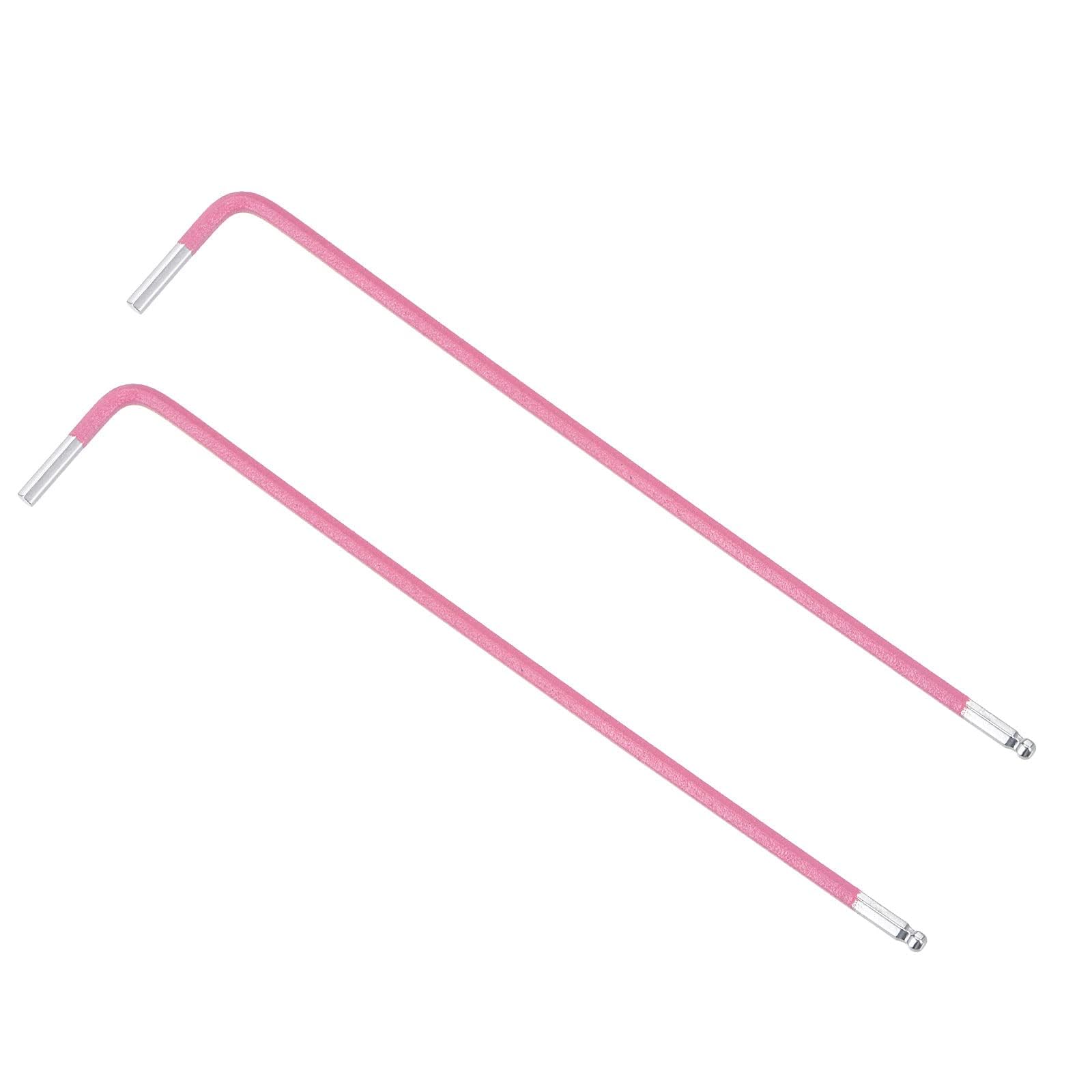 TOP-VIGOR 2Pcs 2mm Ball End Hex Key Wrench, L Shaped Long Arm Allen Key for Household DIY, Professional Machine Repairing