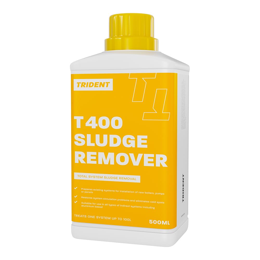 Trident - Central Heating Sludge Remover - Cleans and Restores Older Heating Systems - Removes Cold Spots - Enhances System Efficiency - 500ml