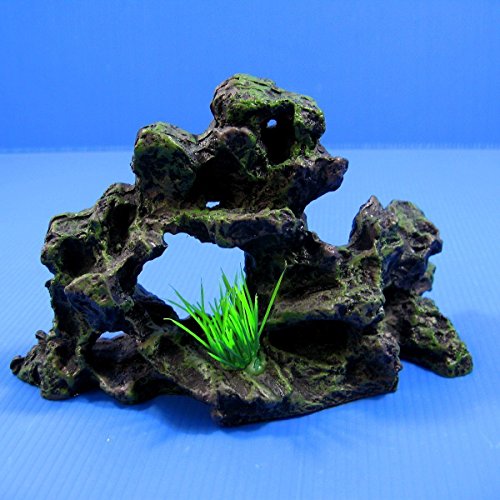 Rock cave ruins Aquarium Ornament Decoration Decor 6.9" X 2.5" X 4.3" stone HIDE
