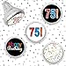 75th Birthday Party Favor Stickers - Multi-Colored (324 Count)