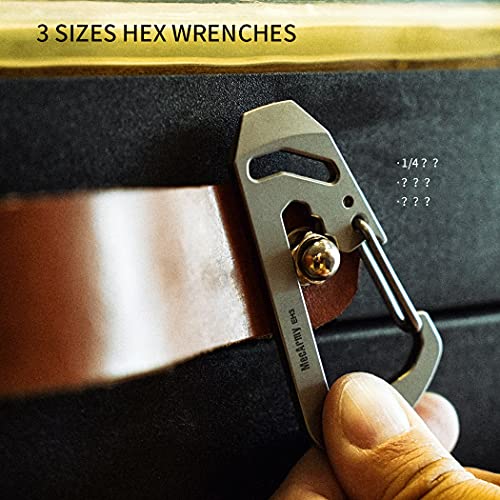 MecArmy EH3 EDC Keychain Carabiner Pry Bar/Hex Wrenches/Bottle Opener