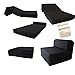 D&D Futon Furniture Black Sleeper Chair