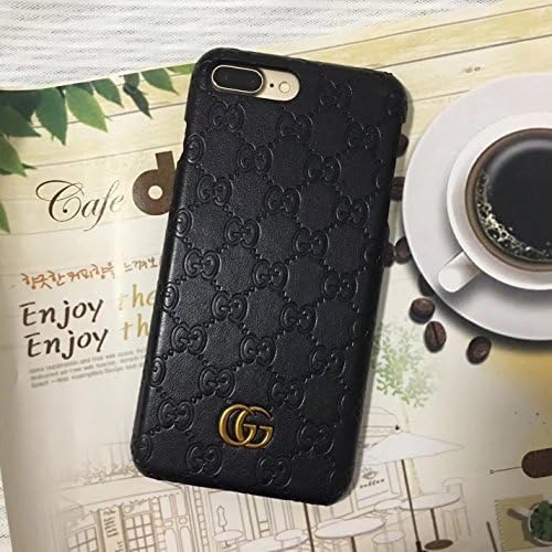 iPhone7/8 Plus --US Fast Deliver Guarantee FBA-- Luxury PU Leather Style Case Cover for Apple iPhone 7 Plus iPhone 8 Plus Only (Black Monogram)