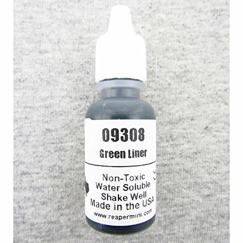 Green Liner Acrylic Reaper Master Series Hobby Paint .5oz Dropper Bottle Reaper Miniatures