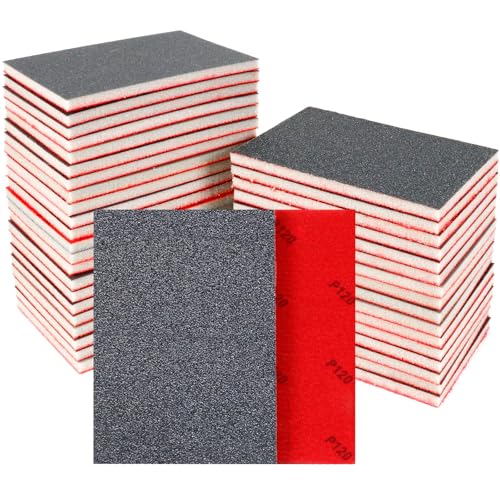 24 Pcs Sanding Sponge 80-3000 Grit Sandpaper Assortment, Washable & Reusable Sanding Blocks for Wood, Metal, Drywall, Glazing, Wet Dry Sandpaper for Smooth Finishing