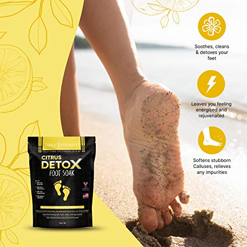 Citrus Detox Foot Soak with Epsom Salt Removes Toxins, Foot Callus