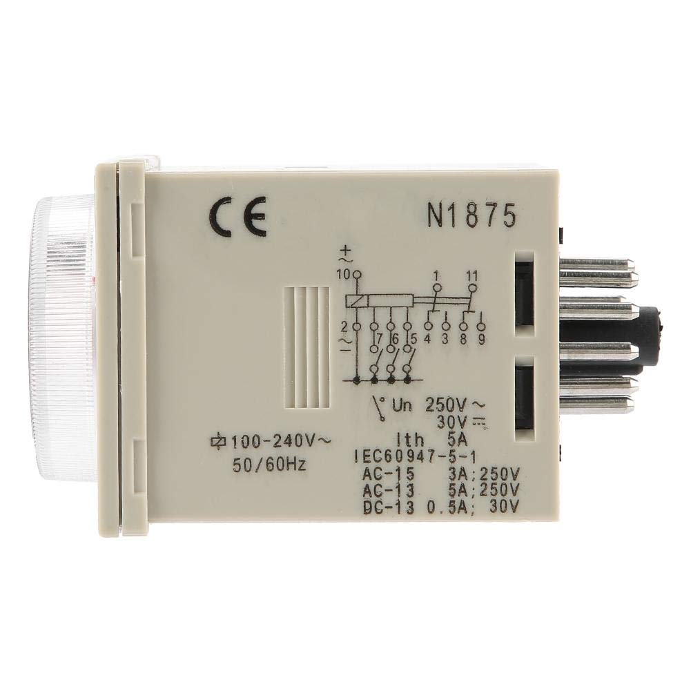 H3CRA Delay Timer Relay 0.5S300H Knob Control Time Relay 11Pin 100