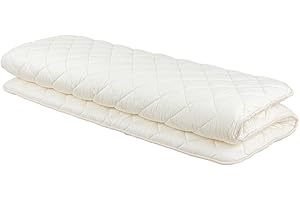 FULI Japanese Futon Mattress, Japanese Floor Mattress, Floor Bed, Tatami Foldable Bed, Roll Up Sleeping Pad, Shikibuton, Made in Japan (White, Queen)