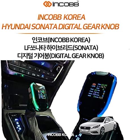 INCOBB KOREA Digital Gear Shift Shifter Knob Universal Fit for Digital Automatic Transmission Vehicles(RGBW) with LF Sonata