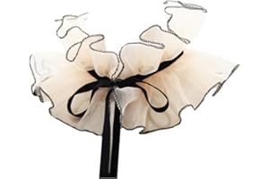 Thereisno Victorian Vintage Organza Agaric Ruffles Stand Fake Collar Cosplay Neck Ruff Neck Chain