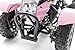 Rosso Motors Kids ATV Kids Quad 4 Wheeler Ride On with 500W 36V Battery Electric Power Lights in Pink Motorcycle for Girls, Disc Brake System for Child Safety