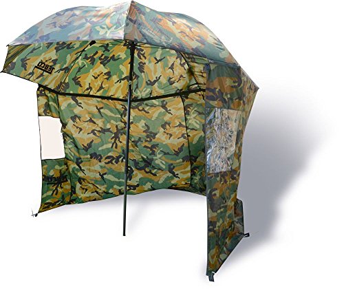 Zebco Erwachsene Schirme Nylonstorm Umbrella 2.20m Camou, Mehrfarbig