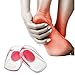 Silicone Heel Cups,KINGEVA Silicone Heel Pads for Bone Spurs Pain Relief Protectors of Your Sore or Bruised Feet .Can be Hand washable, Reusable( 1 pairs)