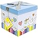 EndlessArtUS Gift Box 6x6x6 Petit Bebe Pop up in Seconds Comes with Decorative Ribbon Mounted on The lid A Gift Tag and Tissue Paper - No Glue or Tape Required