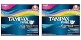 Tampax Pearl Plastic Tampons, Triple Pack, Light/Regular/Super Absorbency, Unscented, 50 Count (Pack of 2)