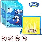PROEXME Best Mice\Rat Glue Trap, [Super Sticky & Irresistible Peanut Butter Scented Glue Board] Perfect Use for Indoor and Outdoor - 6 Packs