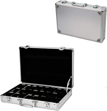 Caja de seguridad para 24 relojes, caja de aluminio: Amazon.es: Relojes