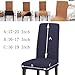 Knit Spandex Fabric Stretch Dining Room Chair Slipcovers Set of 4 Navy