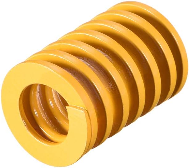 sourcing map 18mm OD 25mm Long Spiral Stamping Light Load Compression Die Spring Yellow, 18 x 25mm