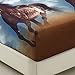HIG 3D Bed Sheet Set - 4 Piece 3D Running Texas Wild Horse Printed Sheet Set King Size (D06) - Soft, Breathable - Includes 1 Flat Sheet,1 Fitted Sheet,2 Shams