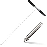 Soil Probe Rod, 33"-48" Septic Tank Locator Tool, Stainless Steel Probing Rod, Ground Probe Rod with T Handle, Ground Rod Tool for Soil Compaction, Gardening, Locating Underground Pipes &amp; Gopher Runs