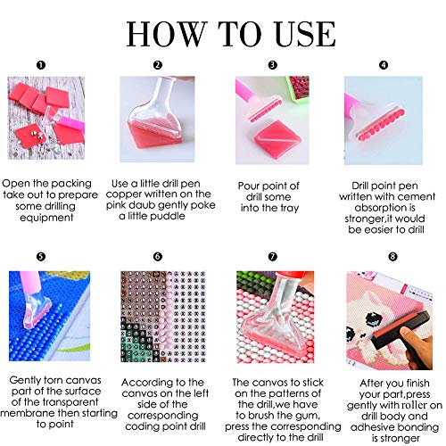 image for LAMPTOP 58-Pack 5D Diamond Painting Tools and Accessories Kits with Di