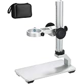 Aluminum Alloy Stand Holder for USB/Wi-Fi Digital Microscope, Bysameyee Universal Diameter Metal Mount with Microscope Carrying Case