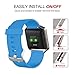 Fitbit Blaze Accessories Classic Band Large, UMTele Soft Silicone Replacement Sport Strap Band with Quick Release Pins for Fitbit Blaze Smart Fitness Watch Sky Blue, Frame Not Included (6.7