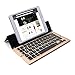 Foldable Bluetooth Keyboard, iEGrow F18 Universal Portable Bluetooth 3.0 Wireless Keyboard with Kickstand Holder For Apple iPad iPhone IOS, Andriod, Windows(Gold)