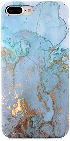iPhone 7 Plus/iphone 8 plus Hard PC Case Heavy Duty Bumper Slim Skin Cover for iPhone 7 plus 5.5-inch Anti-Scratch Marble (blue)