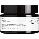 Evolve Organic Beauty - Natural Bio-Retinol Gold Face Mask | Small-Batch, Vegan Clean Beauty (1 oz | 30 mL) Packaging May Vary