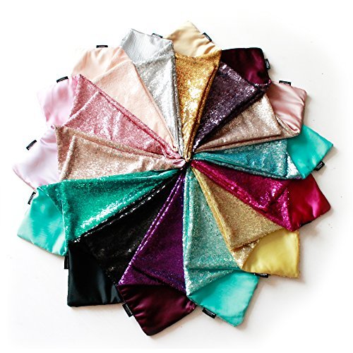 AMAZLINEN Sequin Pillow Cover- Decorative Cushion Covers- 18x18 Inches- Hidden Zipper- Back Side Mistique Satin Fabric- For Home, Party, Wedding & Formal Events- Comes Out In Multiple Colors (silver)